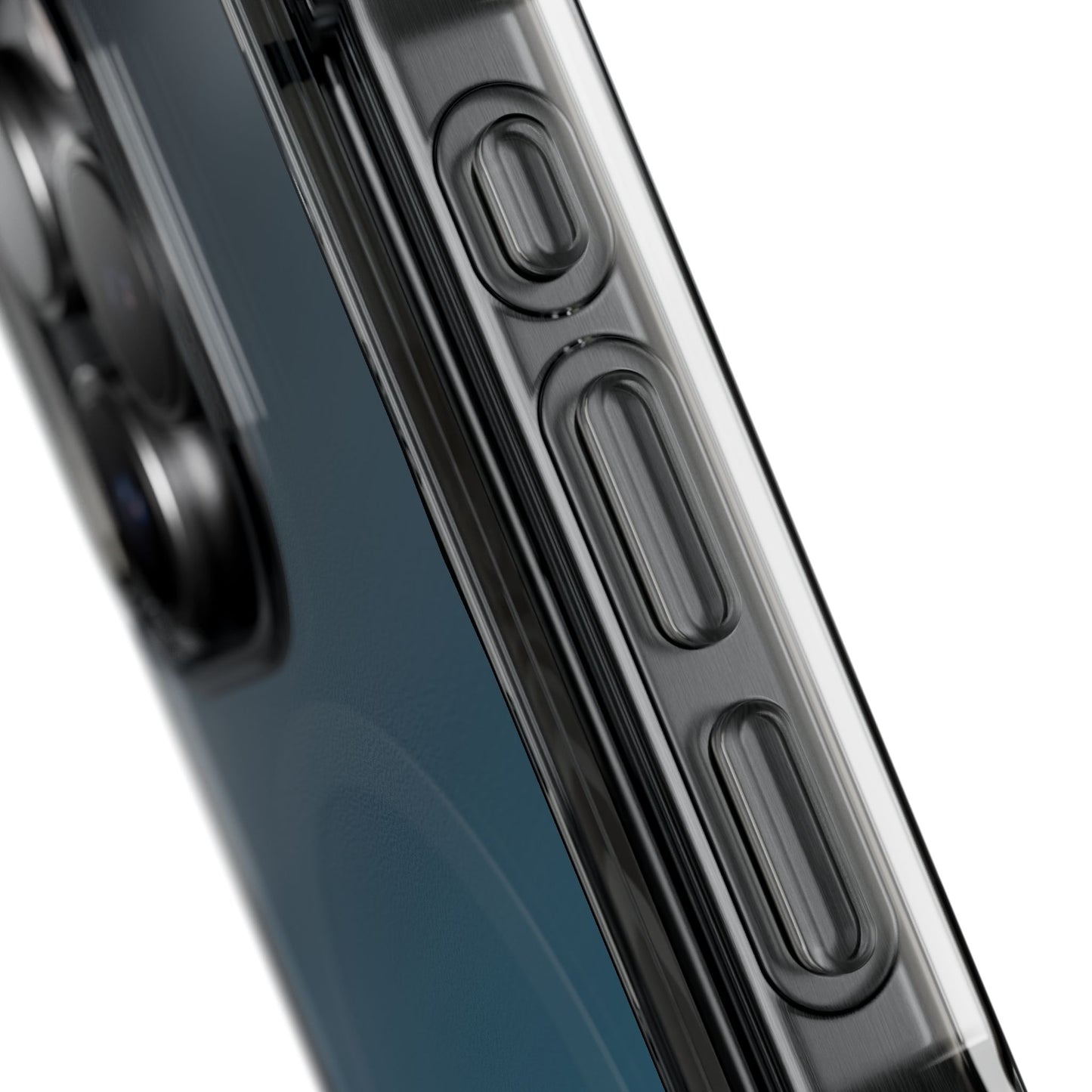 iPhone 14 / iPhone 15 系列渐层天蓝色磁性透明防冲击手机壳