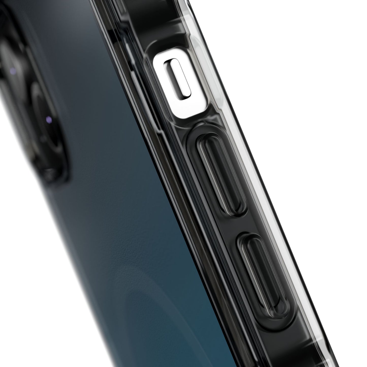 iPhone 14 / iPhone 15 系列渐层天蓝色磁性透明防冲击手机壳