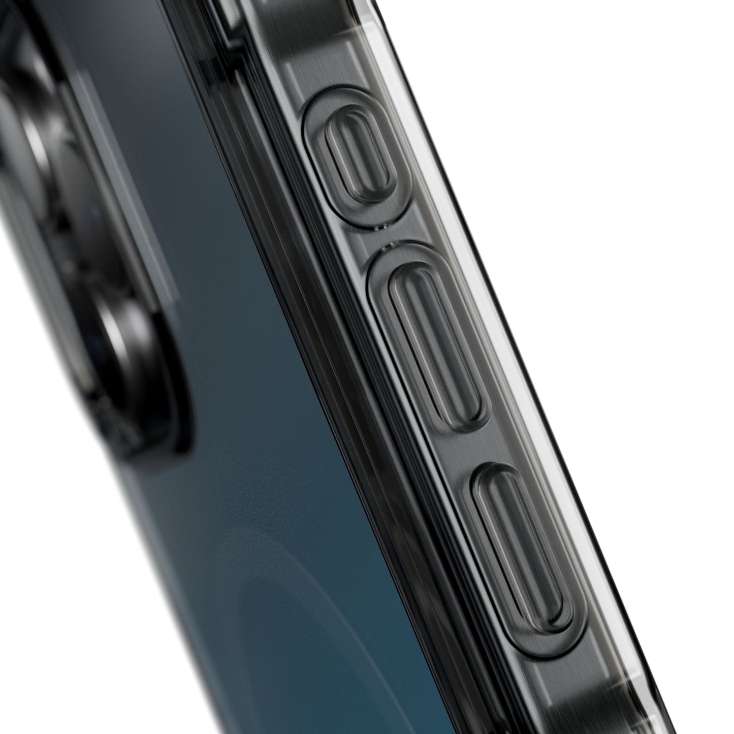 iPhone 14 / iPhone 15 系列渐层天蓝色磁性透明防冲击手机壳