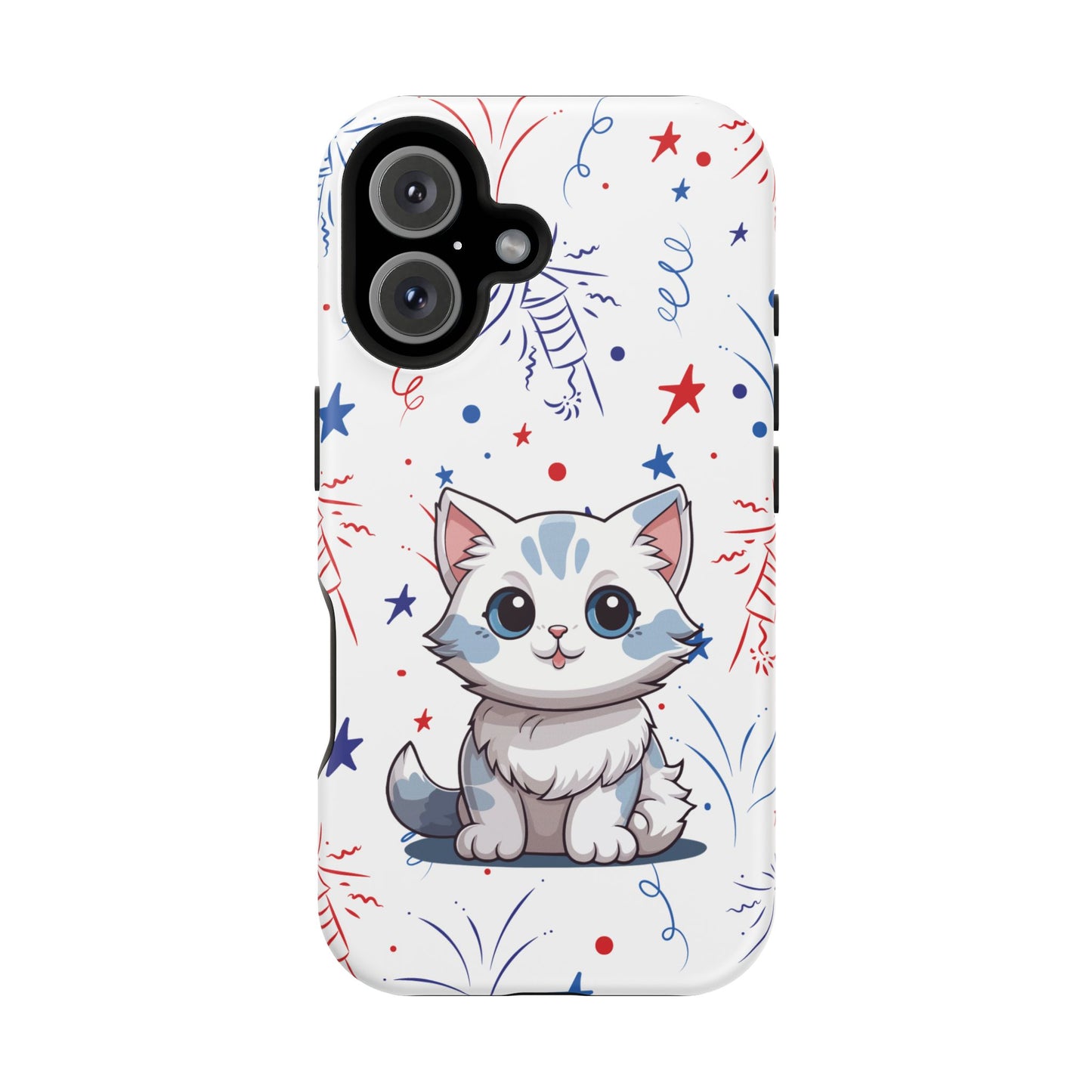 Cute Cat Magnetic Tough Cases for iPhone 13, 14, 15 & 16 – Stylish, Durable & MagSafe® Compatible | Holiday Gift, Xmas Gift
