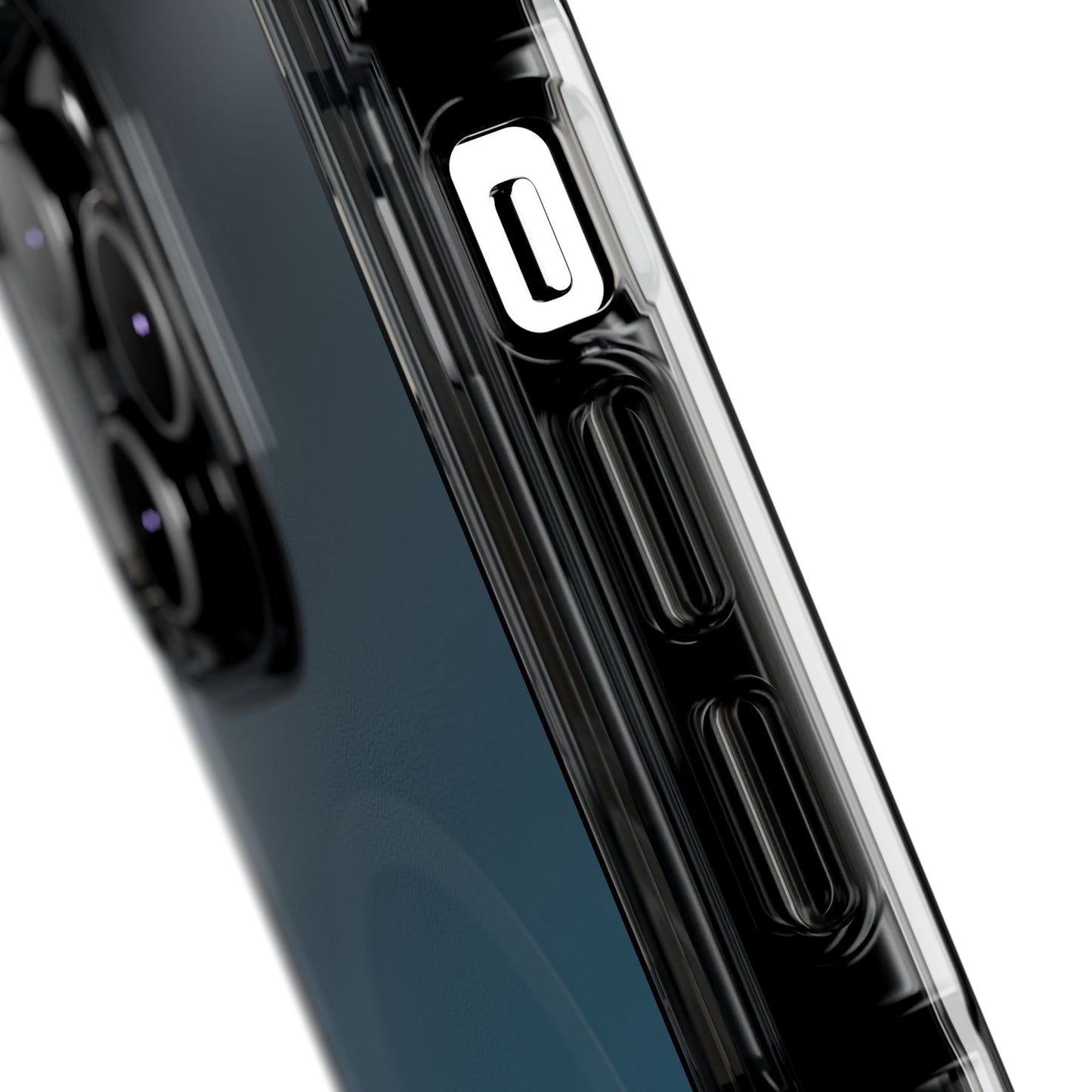 iPhone 14 / iPhone 15 系列渐层天蓝色磁性透明防冲击手机壳