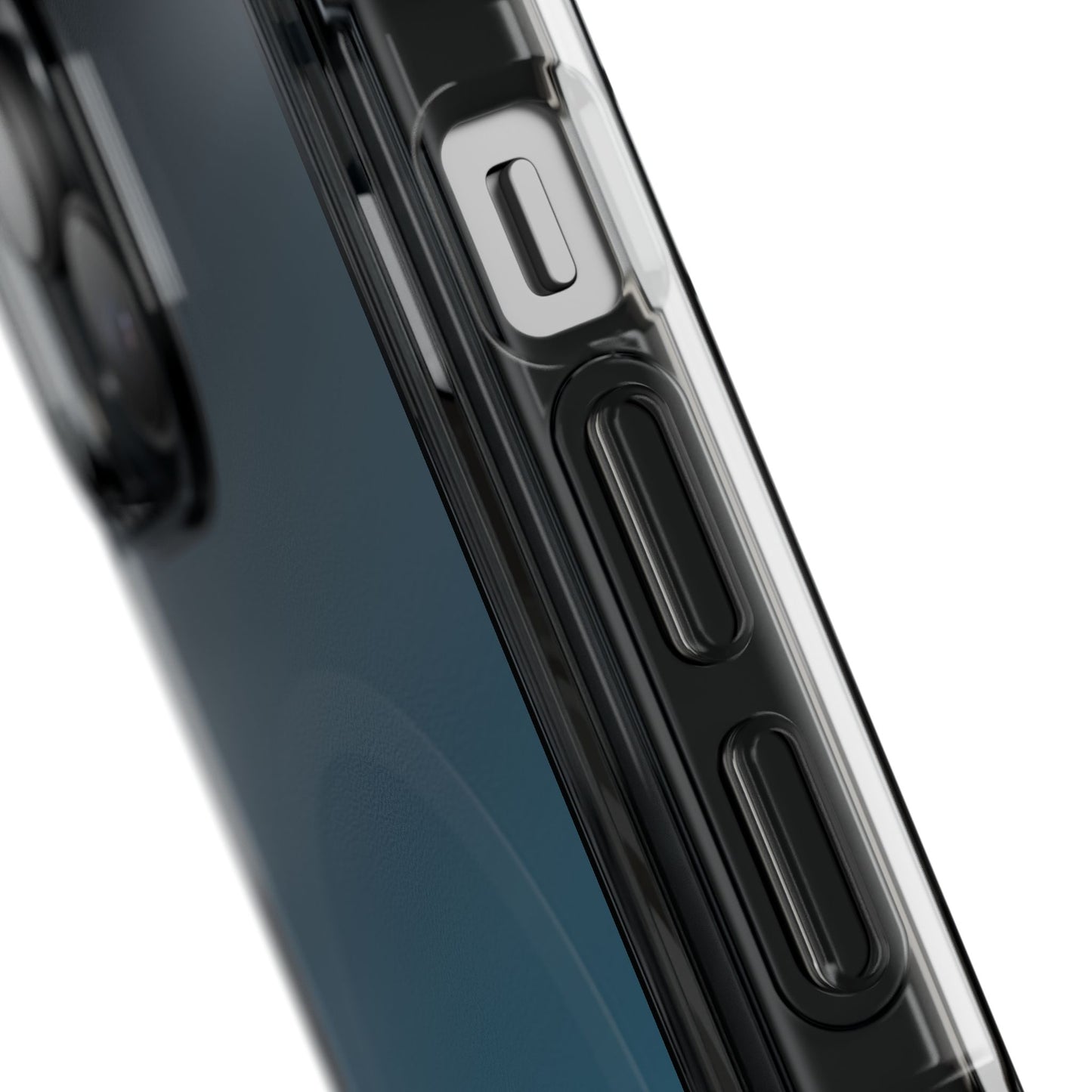 iPhone 14 / iPhone 15 系列渐层天蓝色磁性透明防冲击手机壳
