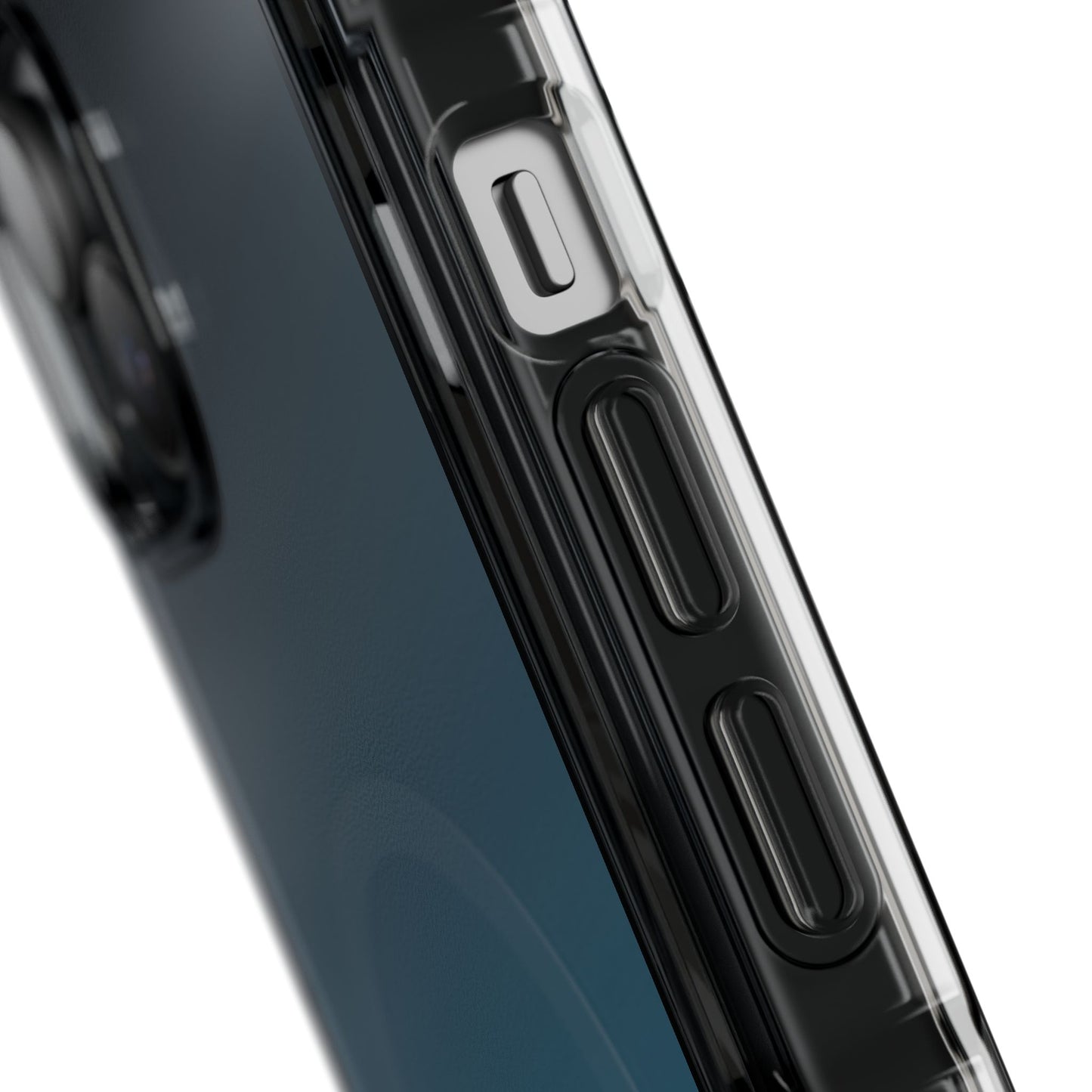 iPhone 14 / iPhone 15 系列渐层天蓝色磁性透明防冲击手机壳