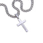 Almighty God Jesus Loves You Cuban Link Chain | Engraved Cross – Baptism Gift