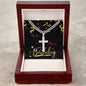 Almighty God Jesus Loves You Cuban Link Chain | Engraved Cross – Baptism Gift