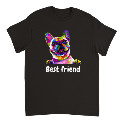 Best friend in white Heavyweight Unisex Crewneck T-shirt
