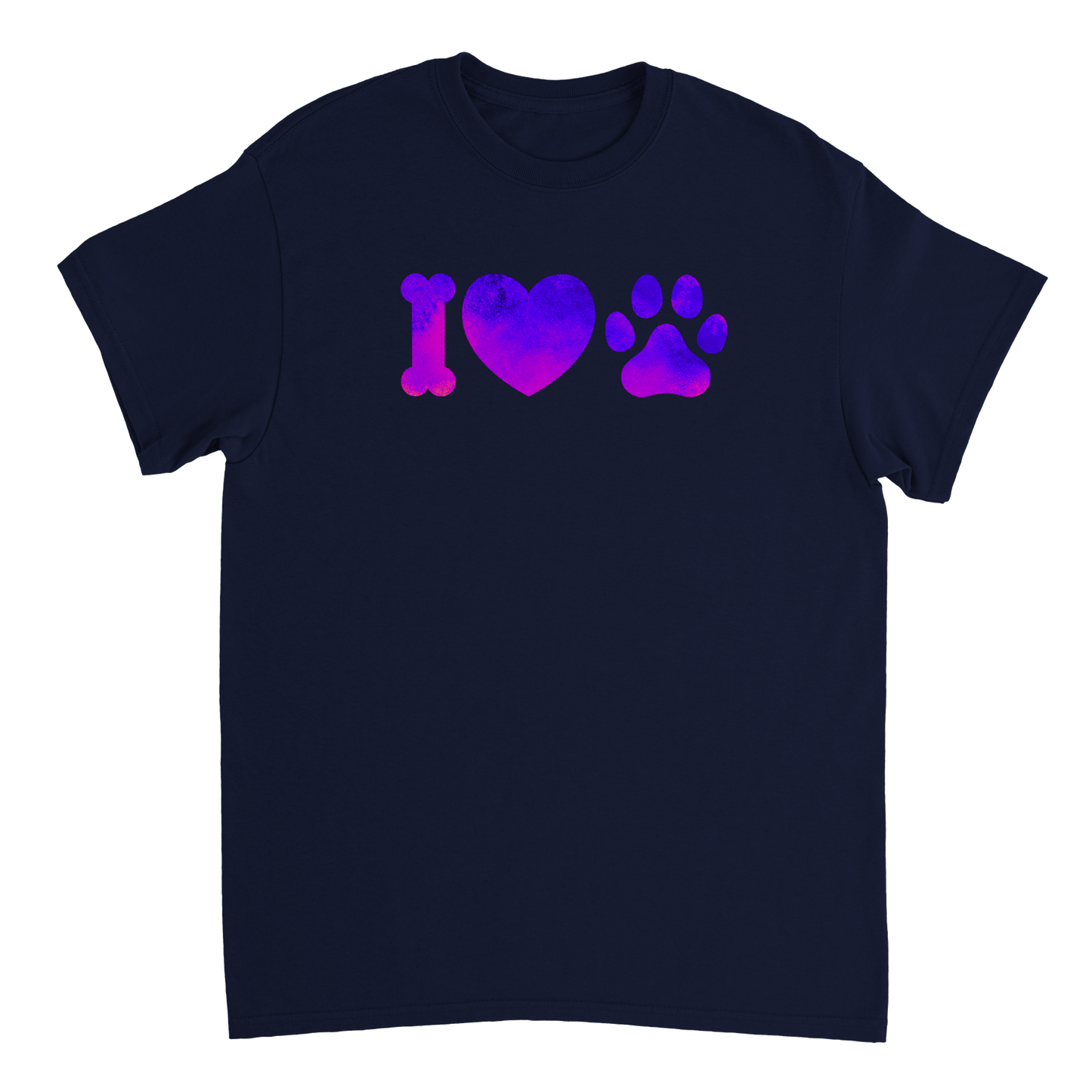 I love dogs in Purple gradient Heavyweight Unisex Crewneck T-shirt