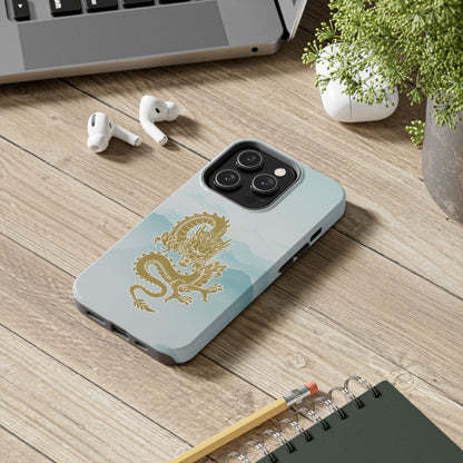 The Year of the Golden Dragon iPhone 14 & 14 Pro Tough Phone Cases | BGC Sea of Clouds