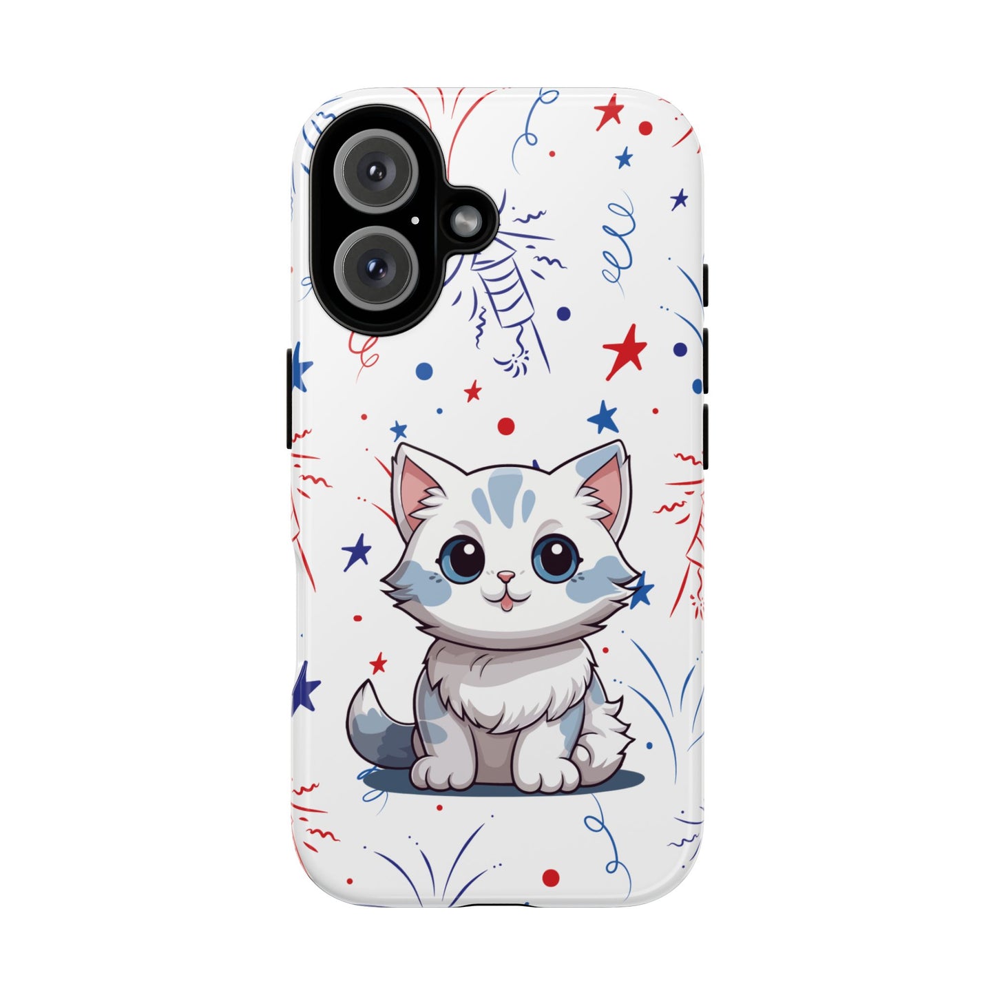 Kitty Cat Tough Cases for iPhone 13, 14, 15 & 16 – Dual-Layer Protection & Premium Quality | Holiday Gift, Xmas Gift