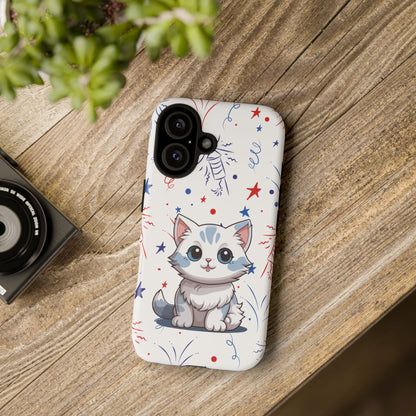 Kitty Cat Tough Cases for iPhone 13, 14, 15 & 16 – Dual-Layer Protection & Premium Quality | Holiday Gift, Xmas Gift