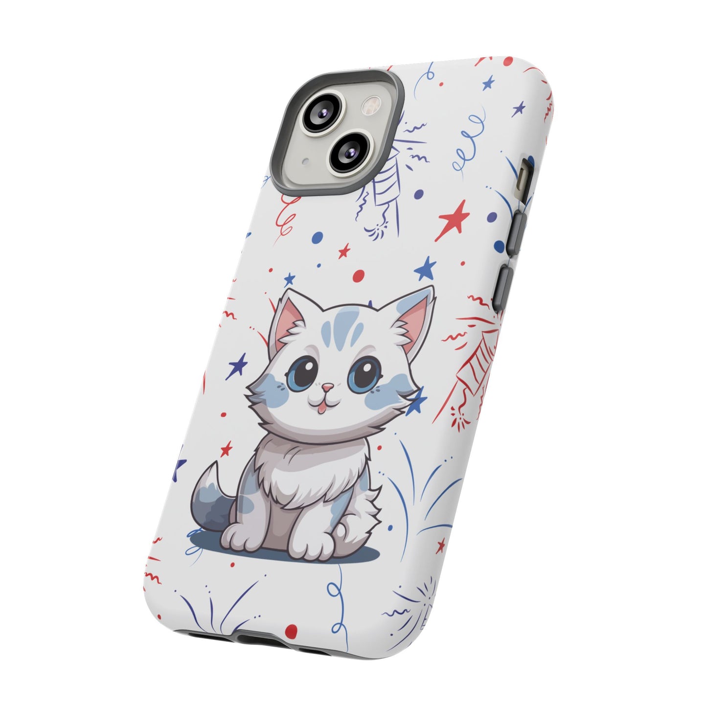 Kitty Cat Tough Cases for iPhone 13, 14, 15 & 16 – Dual-Layer Protection & Premium Quality | Holiday Gift, Xmas Gift