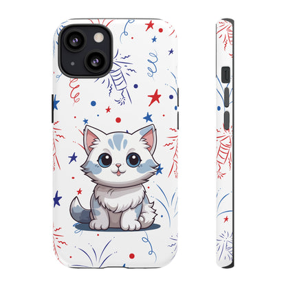 Kitty Cat Tough Cases for iPhone 13, 14, 15 & 16 – Dual-Layer Protection & Premium Quality | Holiday Gift, Xmas Gift