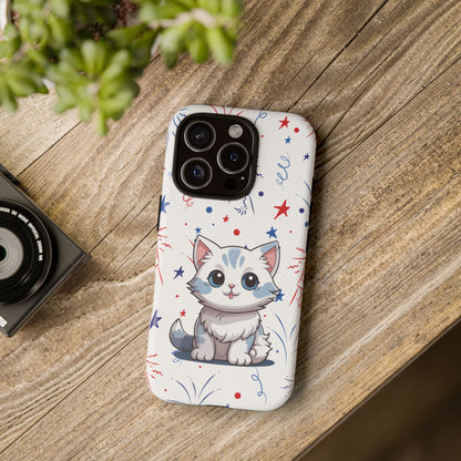 Kitty Cat Tough Cases for iPhone 13, 14, 15 & 16 – Dual-Layer Protection & Premium Quality | Holiday Gift, Xmas Gift