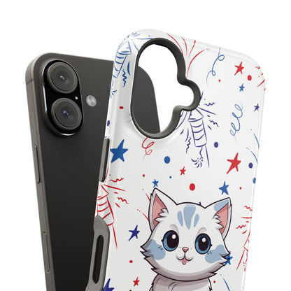 Cute Cat Magnetic Tough Cases for iPhone 13, 14, 15 & 16 – Stylish, Durable & MagSafe® Compatible | Holiday Gift, Xmas Gift