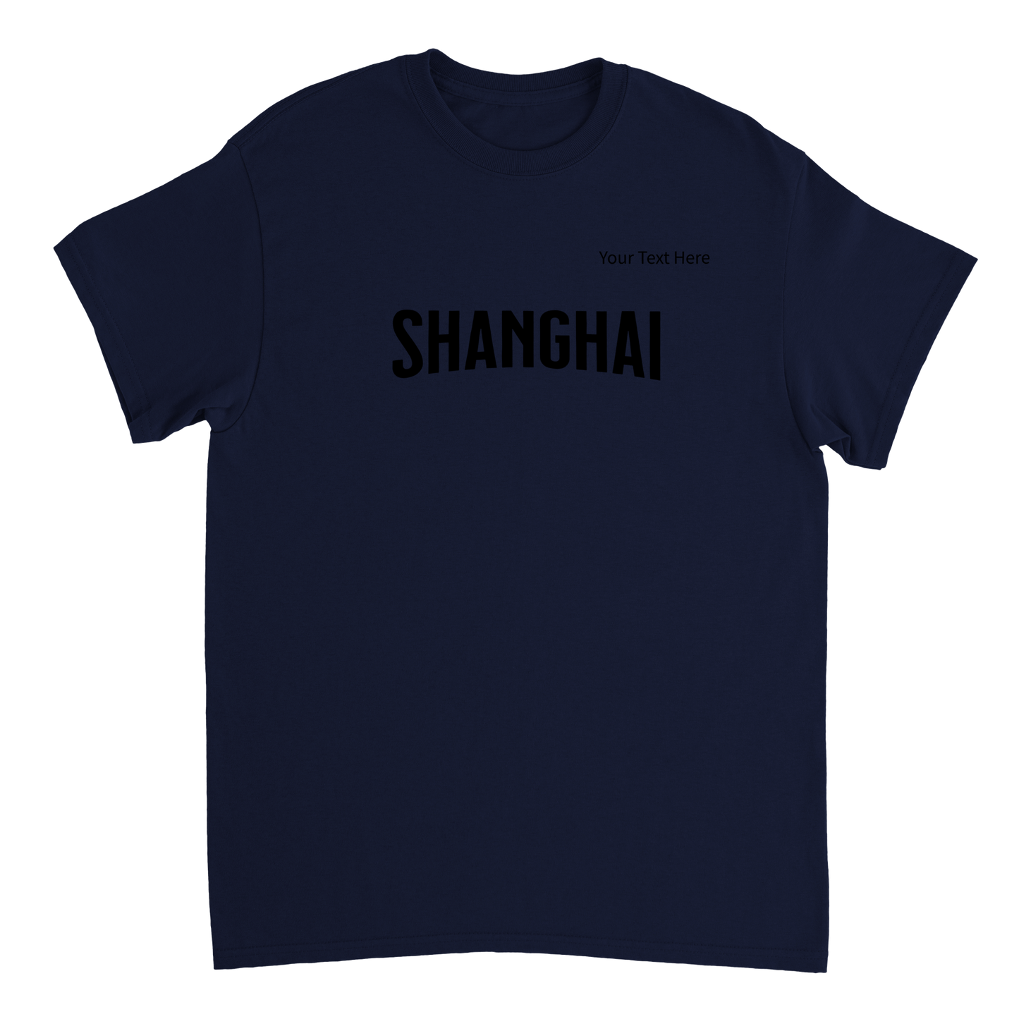 Shanghai custom text Heavyweight Unisex Crewneck T-shirt