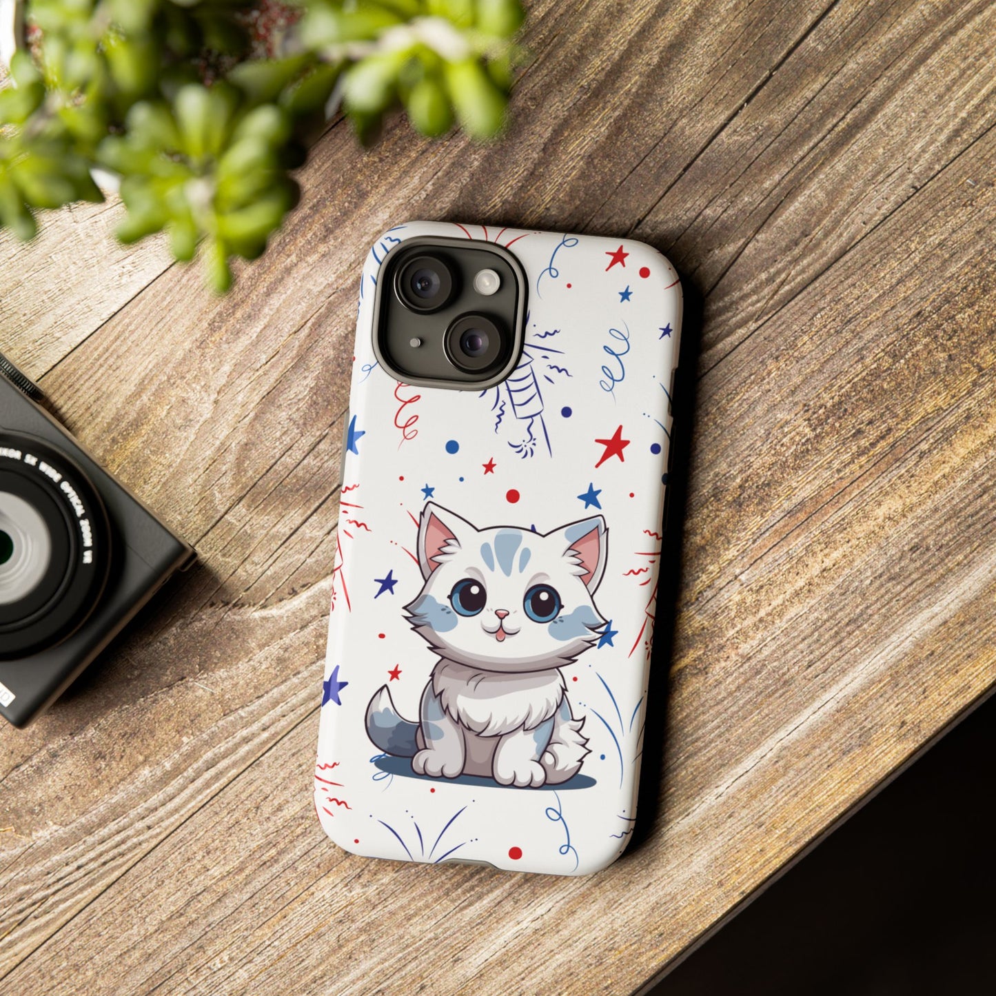 Kitty Cat Tough Cases for iPhone 13, 14, 15 & 16 – Dual-Layer Protection & Premium Quality | Holiday Gift, Xmas Gift