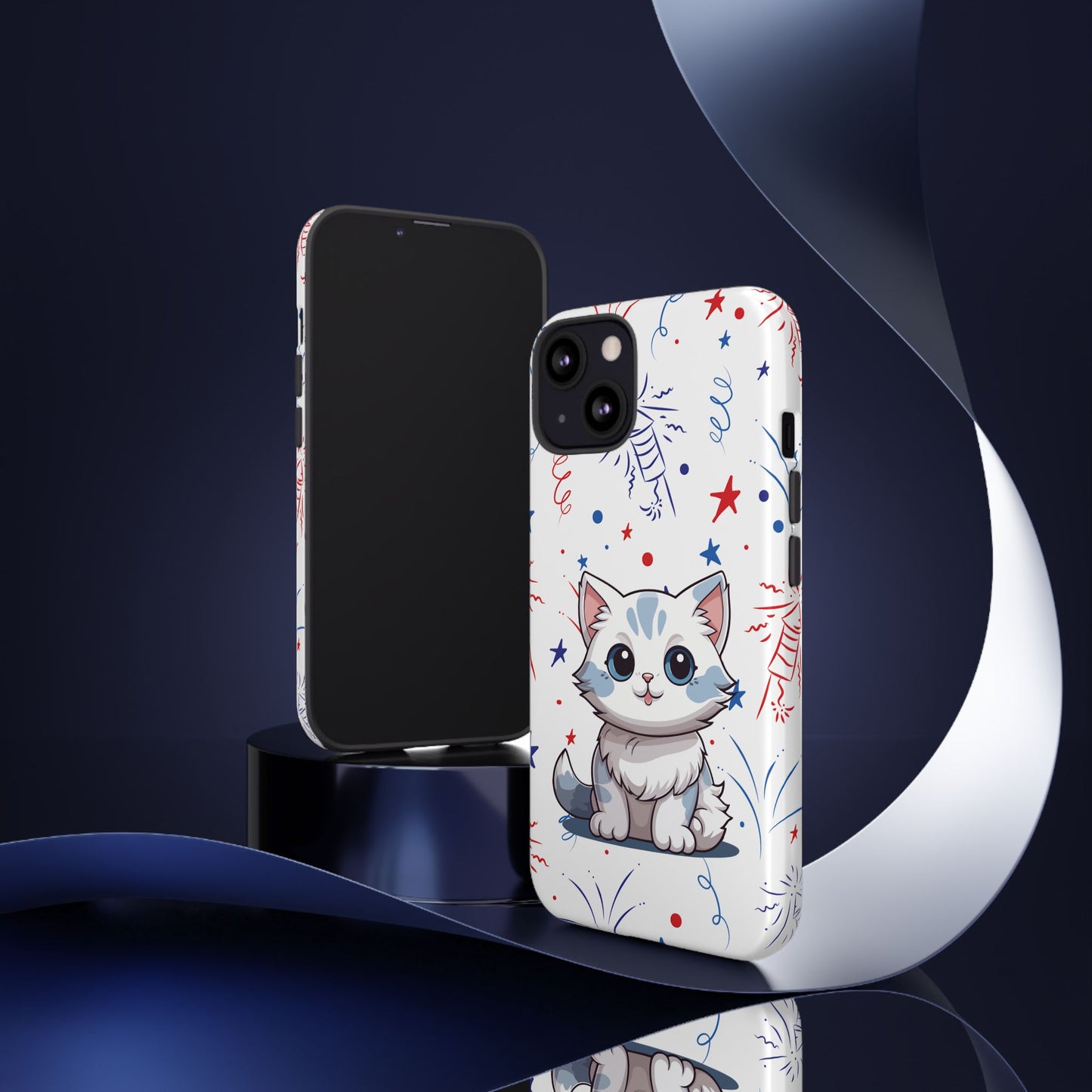 Kitty Cat Tough Cases for iPhone 13, 14, 15 & 16 – Dual-Layer Protection & Premium Quality | Holiday Gift, Xmas Gift