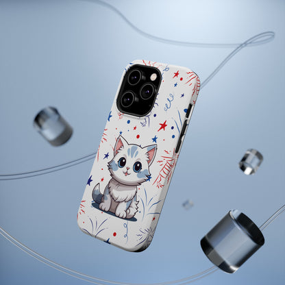 Cute Cat Magnetic Tough Cases for iPhone 13, 14, 15 & 16 – Stylish, Durable & MagSafe® Compatible | Holiday Gift, Xmas Gift