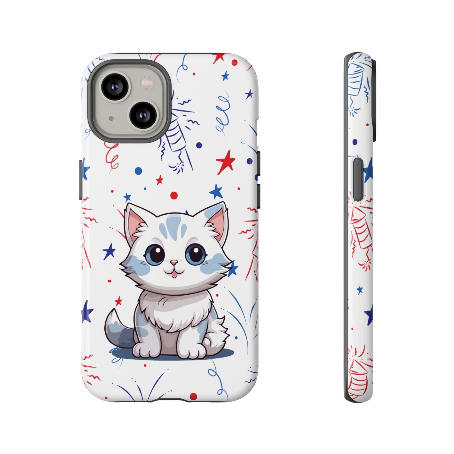 Kitty Cat Tough Cases for iPhone 13, 14, 15 & 16 – Dual-Layer Protection & Premium Quality | Holiday Gift, Xmas Gift