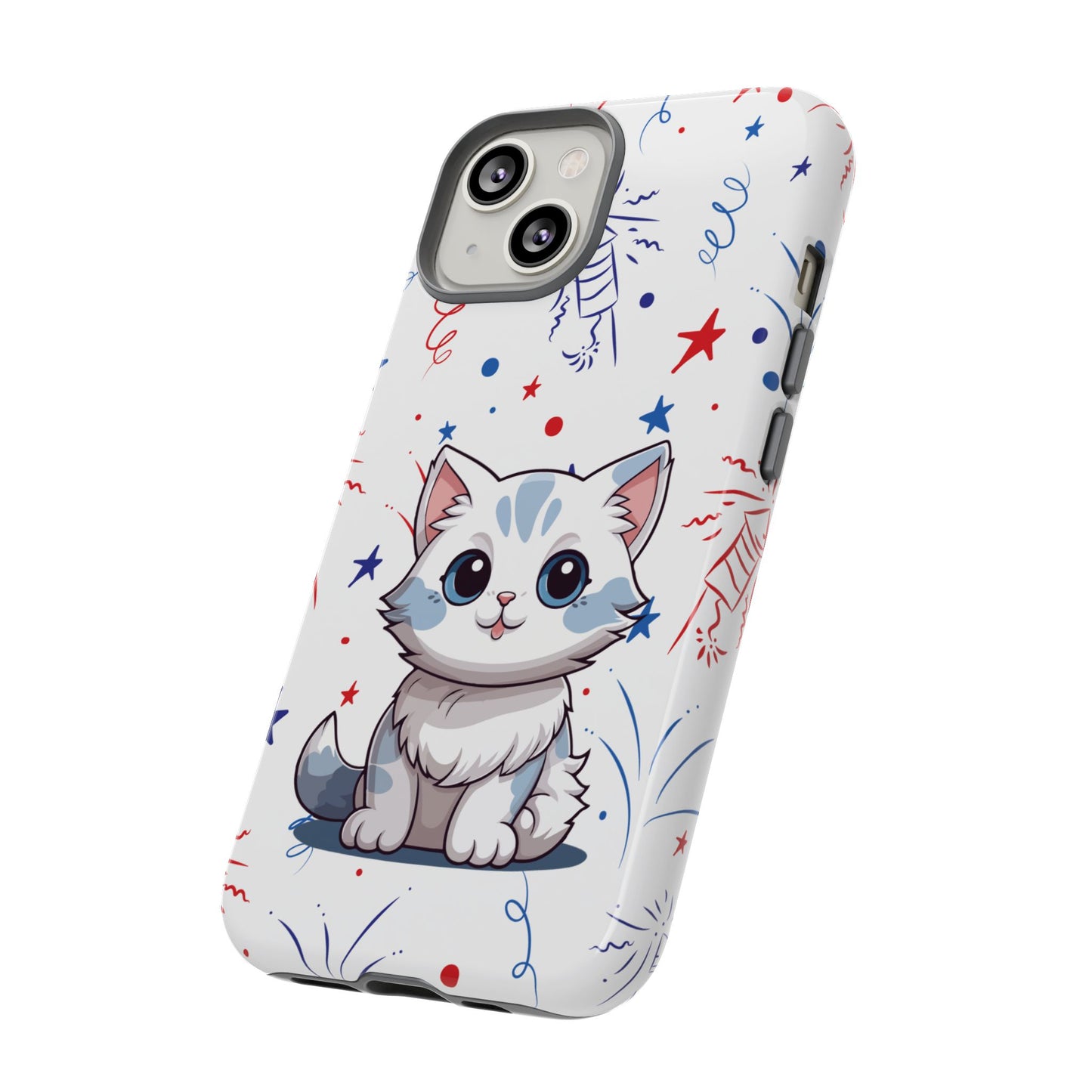 Kitty Cat Tough Cases for iPhone 13, 14, 15 & 16 – Dual-Layer Protection & Premium Quality | Holiday Gift, Xmas Gift