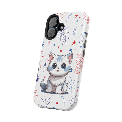 Cute Cat Magnetic Tough Cases for iPhone 13, 14, 15 & 16 – Stylish, Durable & MagSafe® Compatible | Holiday Gift, Xmas Gift