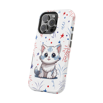 Cute Cat Magnetic Tough Cases for iPhone 13, 14, 15 & 16 – Stylish, Durable & MagSafe® Compatible | Holiday Gift, Xmas Gift