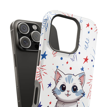 Cute Cat Magnetic Tough Cases for iPhone 13, 14, 15 & 16 – Stylish, Durable & MagSafe® Compatible | Holiday Gift, Xmas Gift