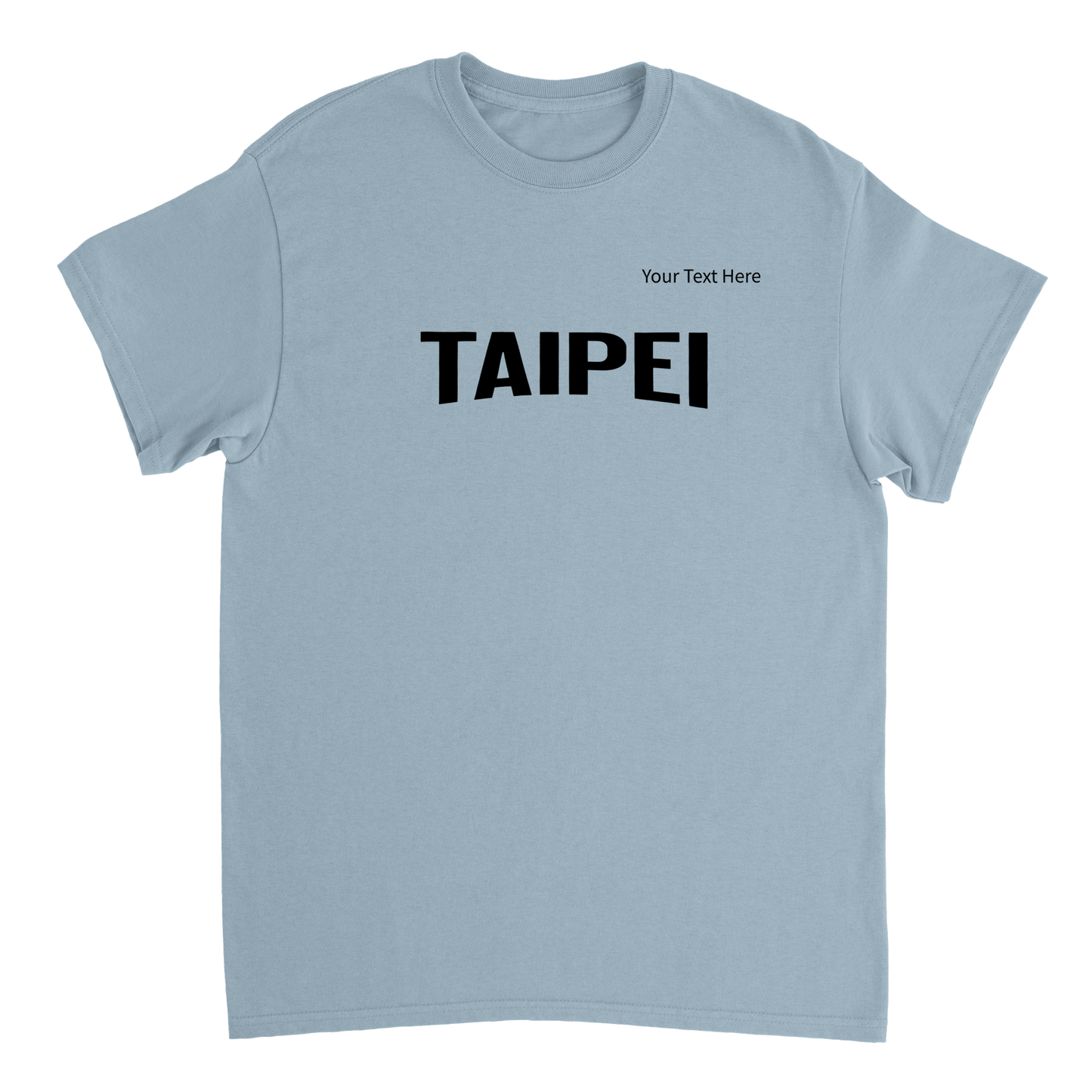Taipei custom text Heavyweight Unisex Crewneck T-shirt
