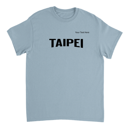Taipei custom text Heavyweight Unisex Crewneck T-shirt