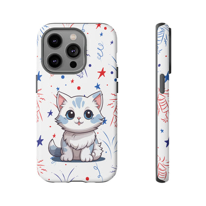 Kitty Cat Tough Cases for iPhone 13, 14, 15 & 16 – Dual-Layer Protection & Premium Quality | Holiday Gift, Xmas Gift