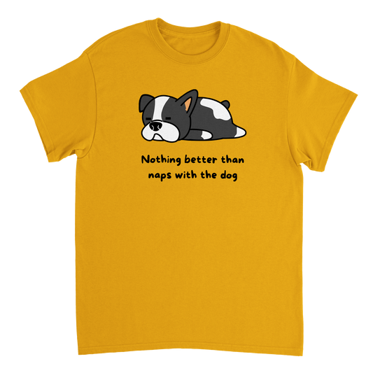Naps with the Dog 重量级男女通用圆领 T 恤
