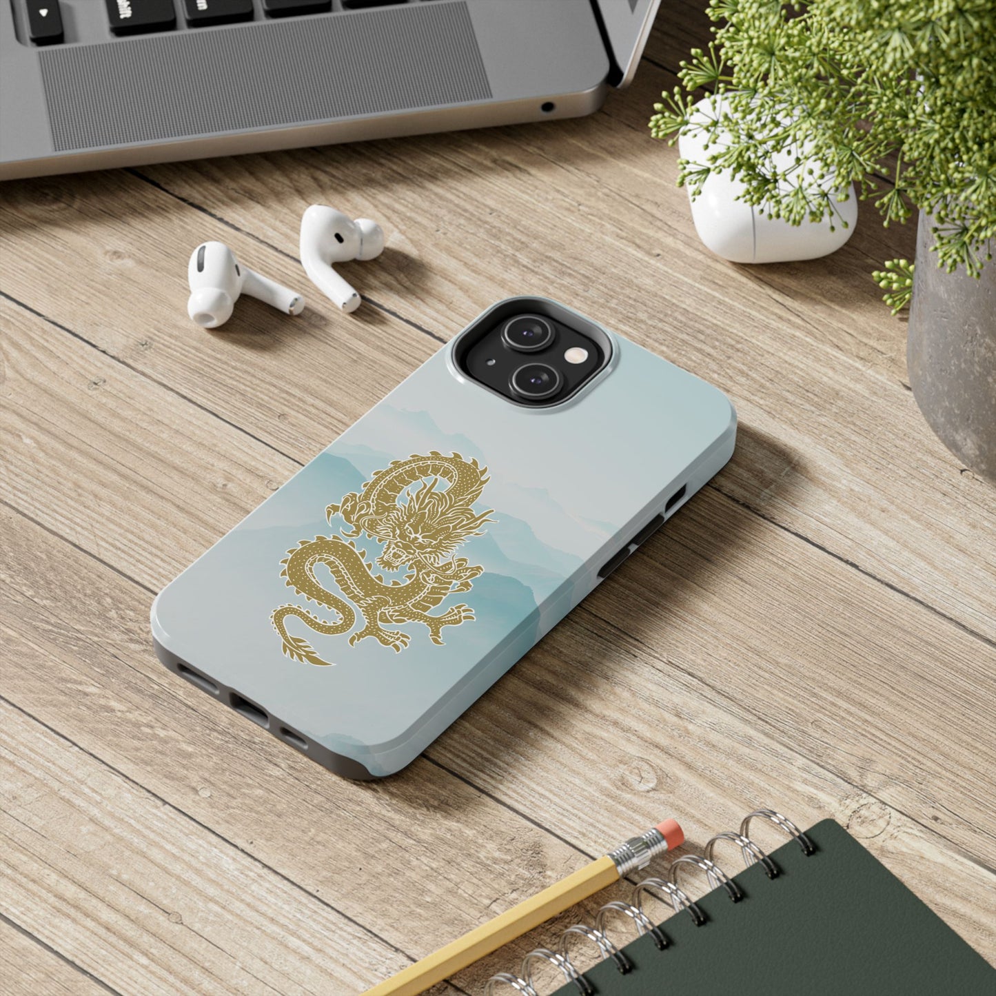 The Year of the Golden Dragon iPhone 14 & 14 Pro Tough Phone Cases | BGC Sea of Clouds