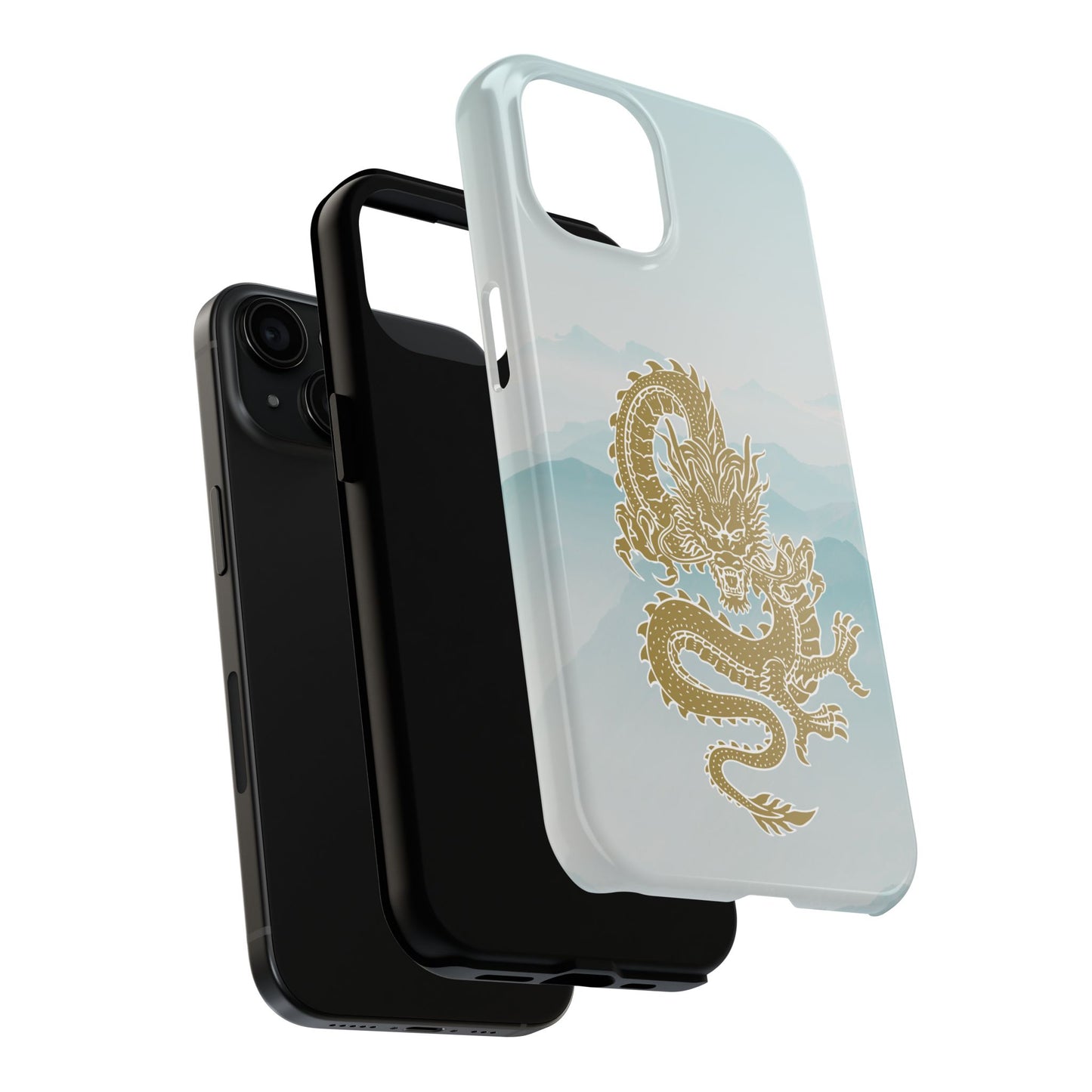 The Year of the Golden Dragon iPhone 15 & 15 Pro Tough Phone Cases | BGC Sea of Clouds