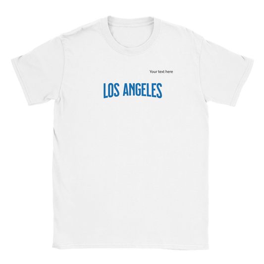 Los Angeles custom text Classic Unisex Crewneck T-shirt