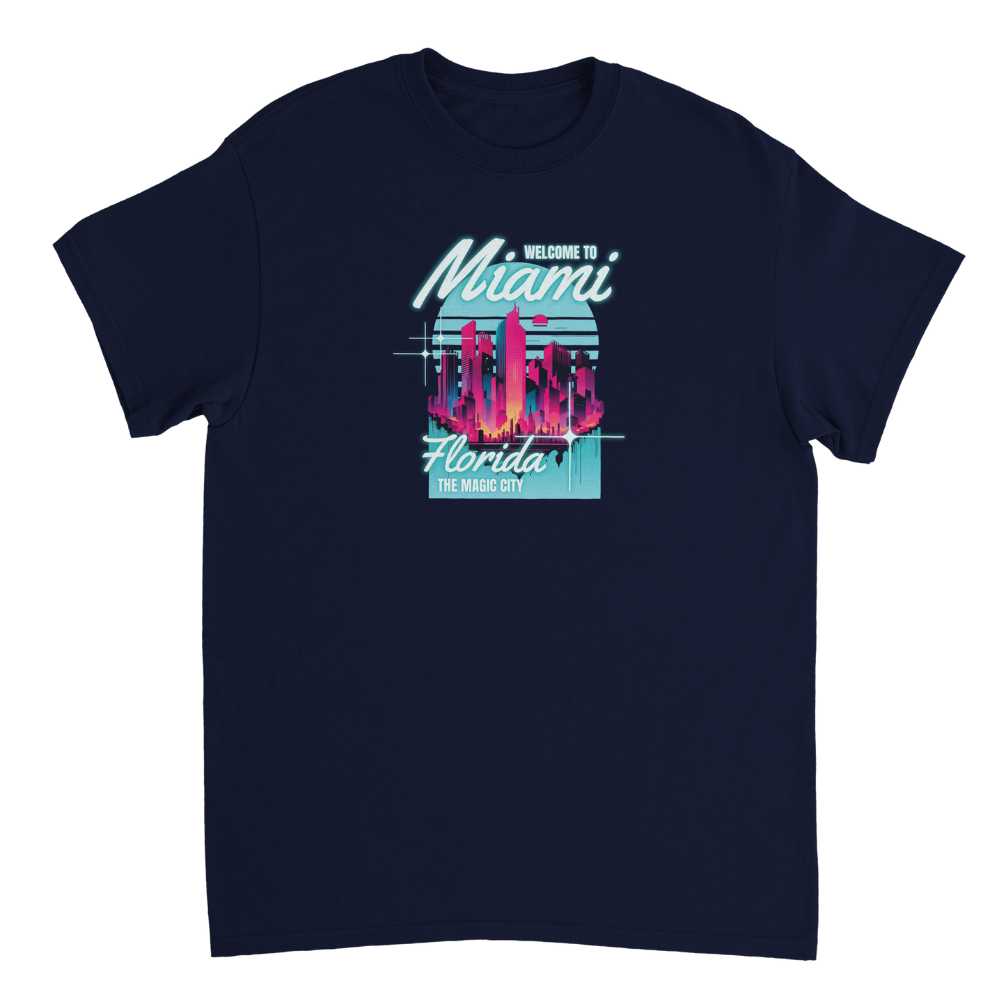 Miami Florida - The Magic City | Heavyweight Unisex Crewneck T-shirt