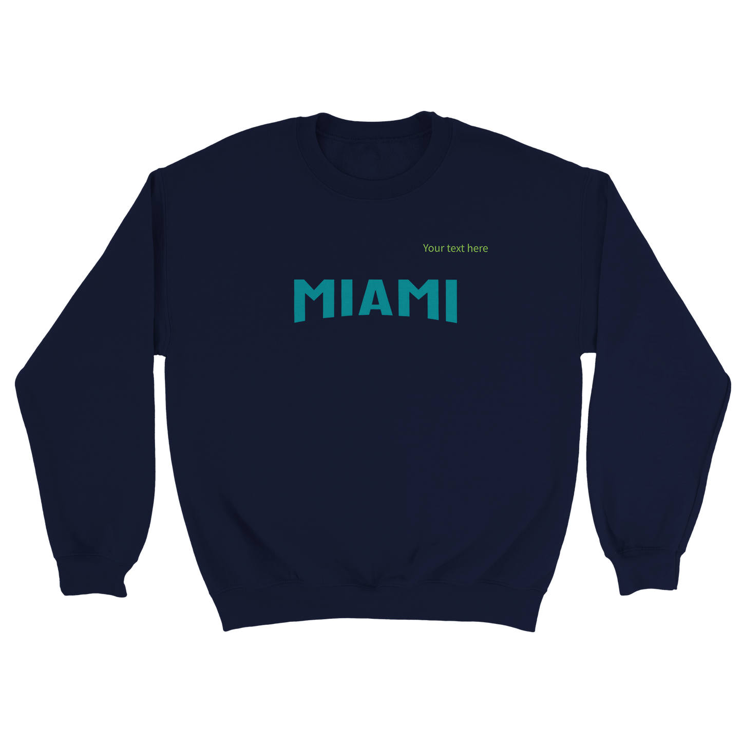 Miami custom text | Classic Unisex Crewneck Sweatshirt