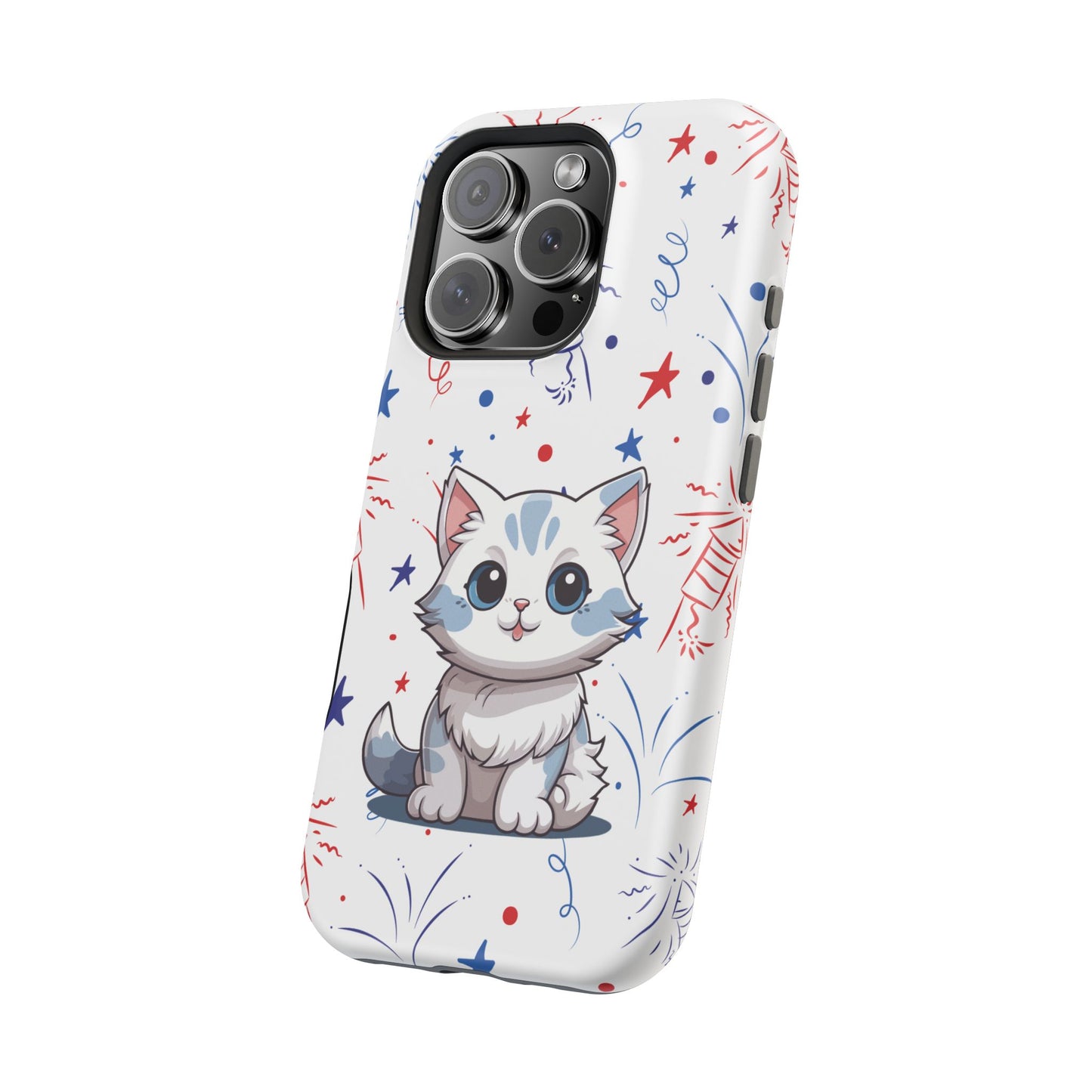 Cute Cat Magnetic Tough Cases for iPhone 13, 14, 15 & 16 – Stylish, Durable & MagSafe® Compatible | Holiday Gift, Xmas Gift