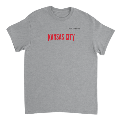 Kansas City custom text | Heavyweight Unisex Crewneck T-shirt