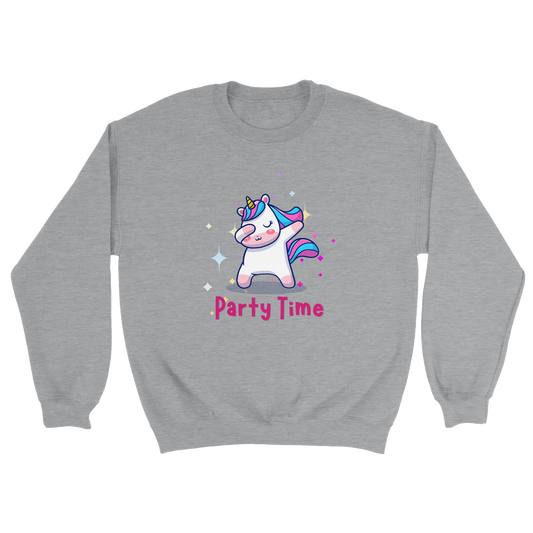 Unicorn party time Classic Unisex Crewneck Sweatshirt