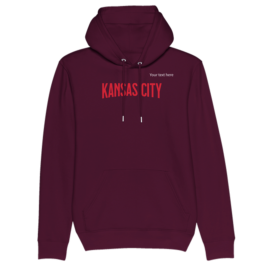 Kansas City custom text | Organic Unisex Pullover Hoodie
