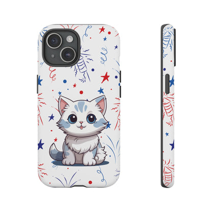 Kitty Cat Tough Cases for iPhone 13, 14, 15 & 16 – Dual-Layer Protection & Premium Quality | Holiday Gift, Xmas Gift