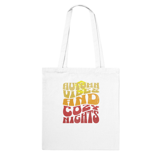 Autumn vibes and cozy nights Classic Tote Bag