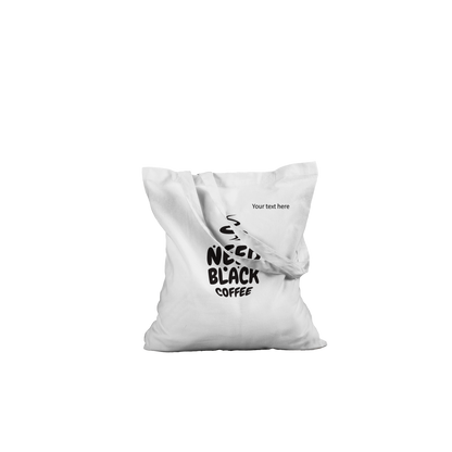 Need black coffee custom text Classic Tote Bag