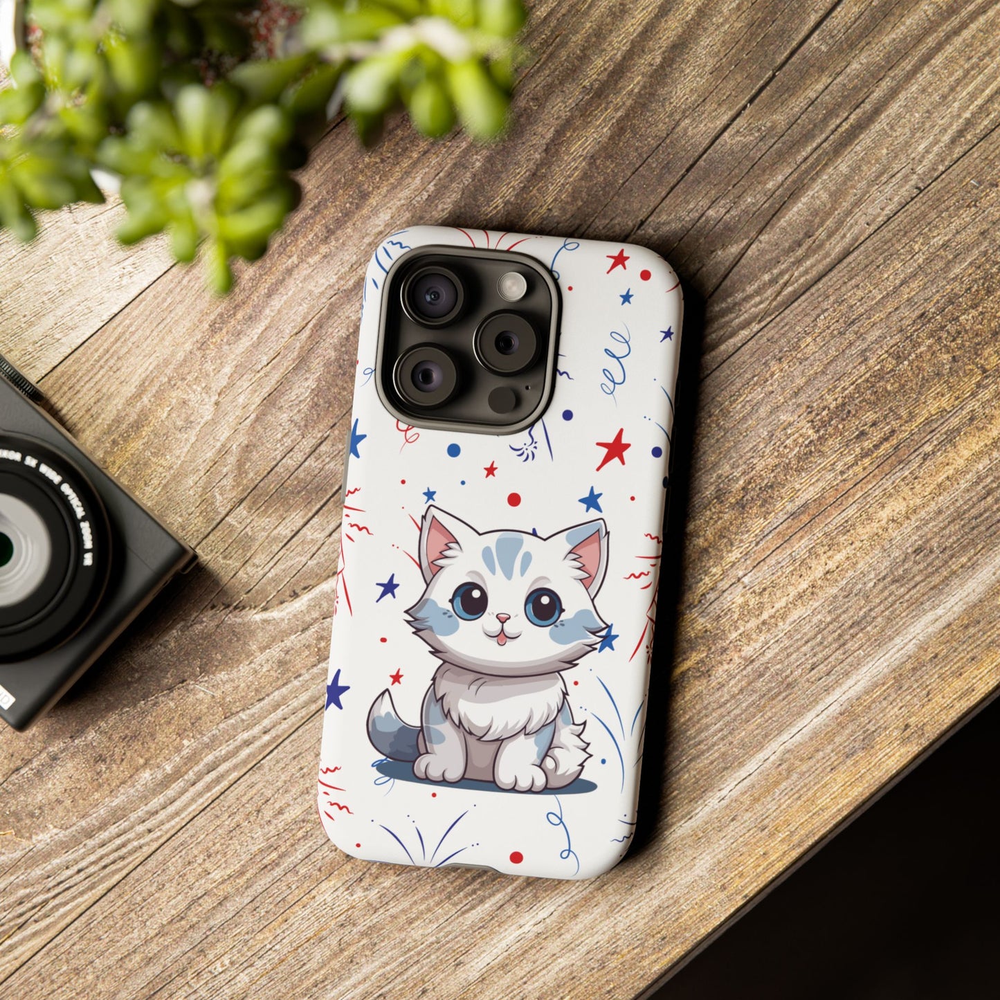 Kitty Cat Tough Cases for iPhone 13, 14, 15 & 16 – Dual-Layer Protection & Premium Quality | Holiday Gift, Xmas Gift