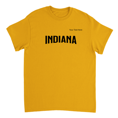 Indiana custom text Heavyweight Unisex Crewneck T-shirt