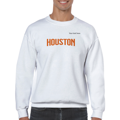 Houston custom text Classic Unisex Crewneck Sweatshirt