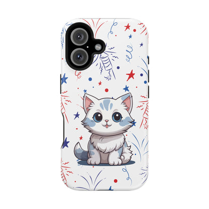 Cute Cat Magnetic Tough Cases for iPhone 13, 14, 15 & 16 – Stylish, Durable & MagSafe® Compatible | Holiday Gift, Xmas Gift