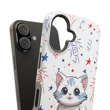 Cute Cat Magnetic Tough Cases for iPhone 13, 14, 15 & 16 – Stylish, Durable & MagSafe® Compatible | Holiday Gift, Xmas Gift