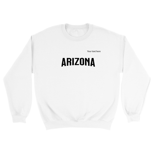 亚利桑那州定制文字经典男女通用圆领运动衫