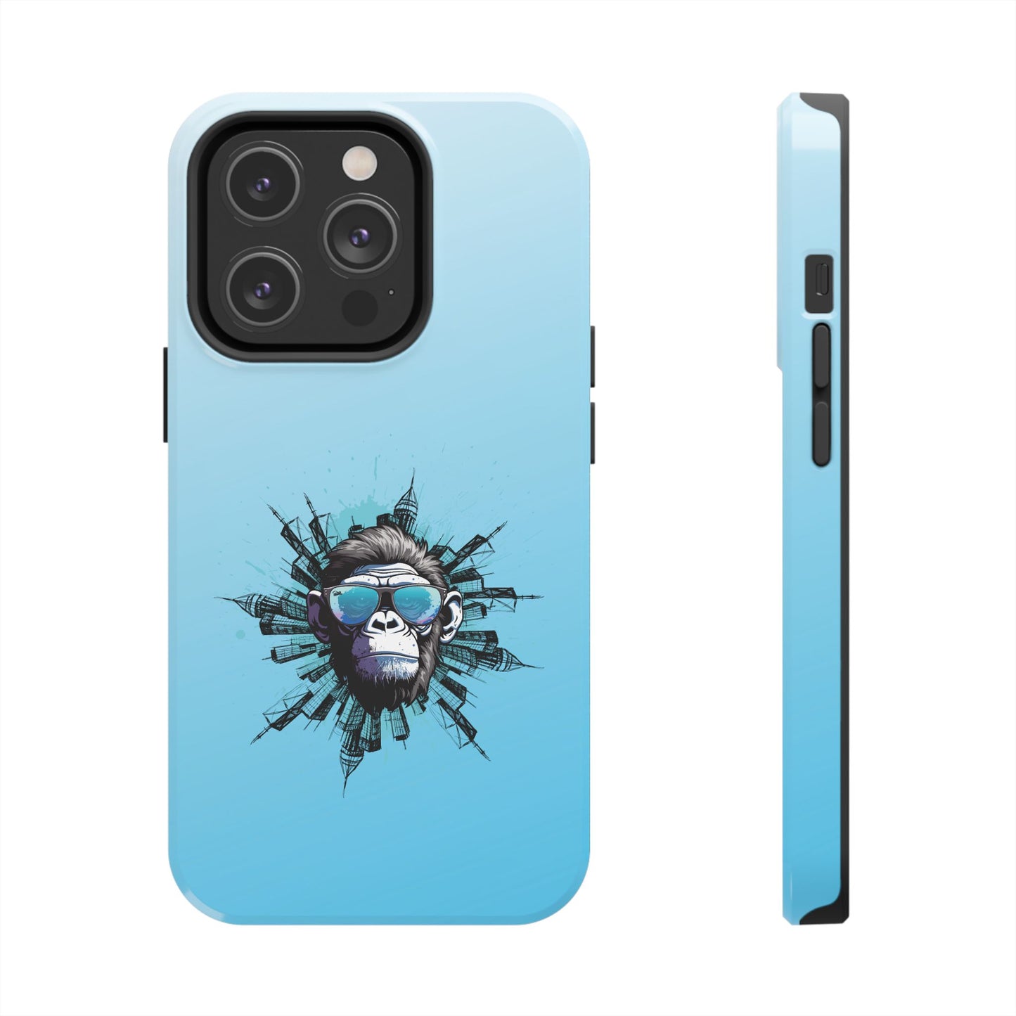 Wu Kong Black Myth Journey to the West iPhone 14 & 14 Pro Tough Phone Cases | BGC Sky Blue Gradient